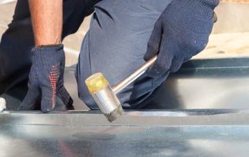 Baltasound metal flat roofing repairs
